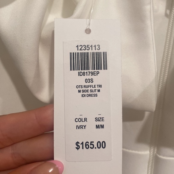 Off the shoulder ruffle trim white midi dress - Picture 8 of 8